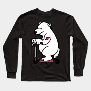 Bear On Scooter Long Sleeve T-Shirt